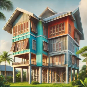 A house designed to withstand tropical storm